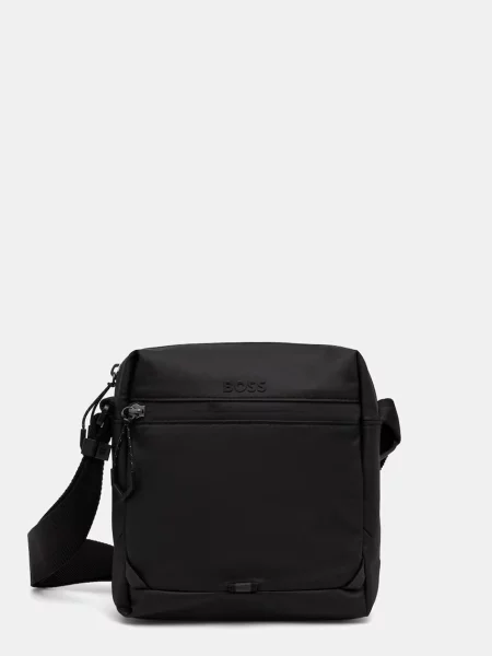 BOSS BLACK Geantă reporter Stenson_NS Zip negru