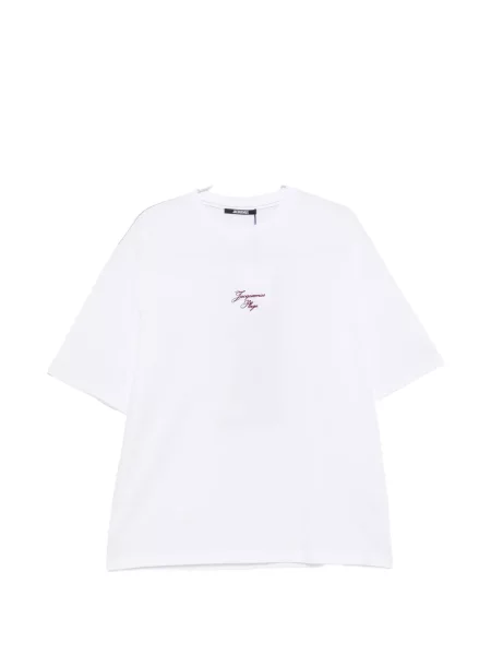 Tricou Jacquemus cu imagine alb