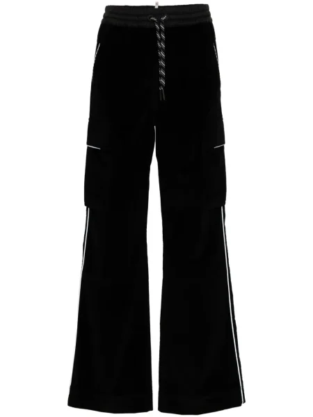 Spodnie dresowe Moncler Grenoble sztruksowe do biegania czarne