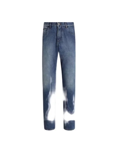 Jeansy straight leg Dolce And Gabbana niebieskie