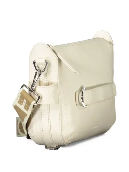 Δερμάτινος με τιράντες clutch Coccinelle με αυτόγραφο λευκό