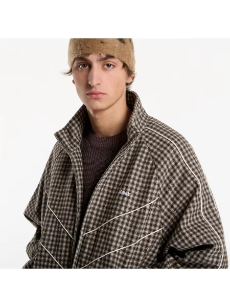 Jachetă Obey Leisure Training Jacket Abbey Stone Plaid M