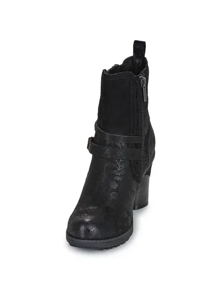MUSTANG Botine / argintiu negru