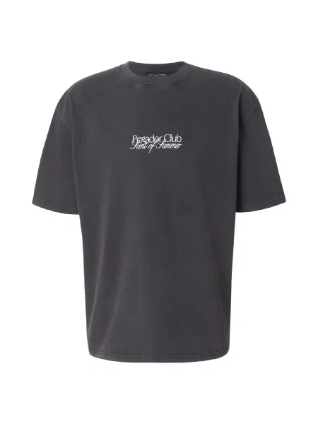 Pegador Tricou Ramon gri deschis / negru alb