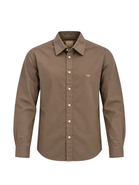 Cămașă Emporio Armani maro