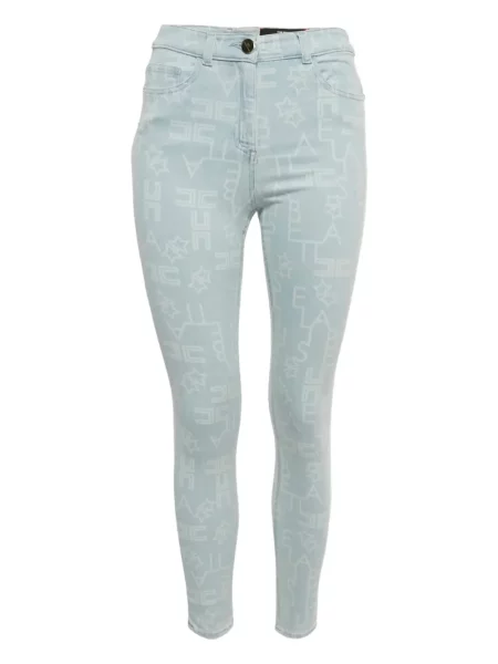 Blugi skinny Elisabetta Franchi skinny fit albastru