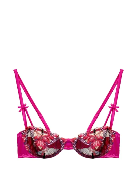 Сутиен Fleur Du Mal бродиран розово