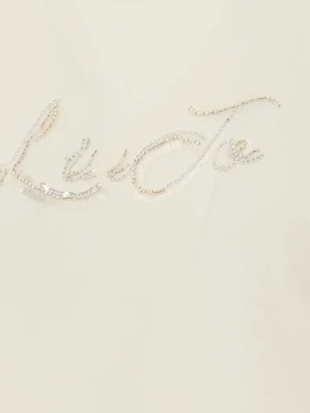 Lung tricou Liu Jo cu paiete alb