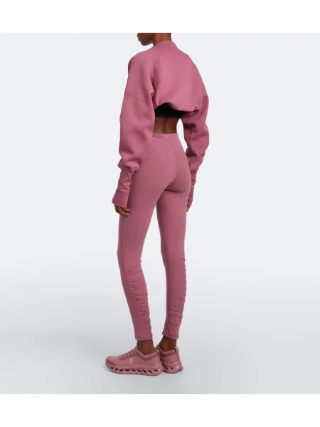 Fleecová fleecová mikina Adidas By Stella Mccartney ružová