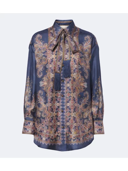 Bluză Zimmermann din satin cu model paisley