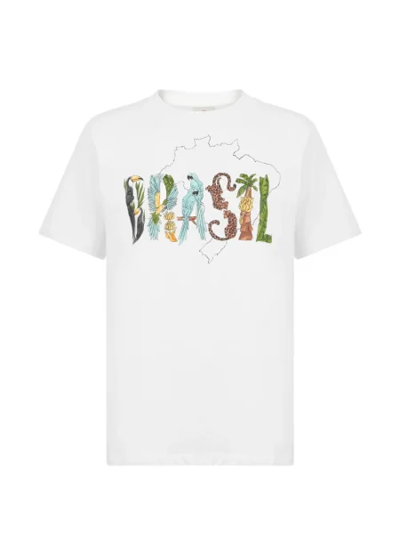 Tricou Farm Rio cu imagine alb