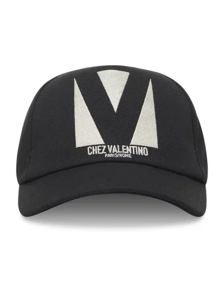 Czapka z daszkiem Valentino Garavani z logo czarna