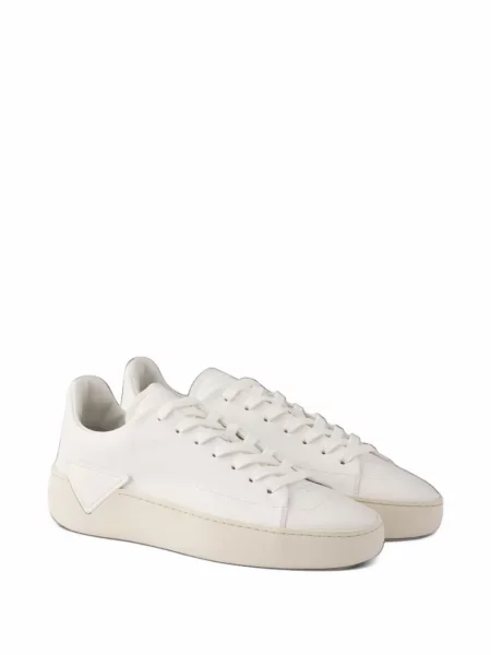 Sneakerși Prada din piele alb