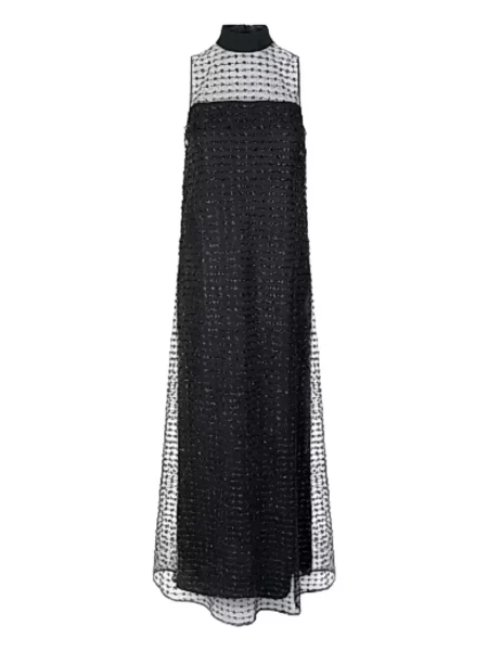 Maksi golf sukienka maxi Staud garniturowa czarna