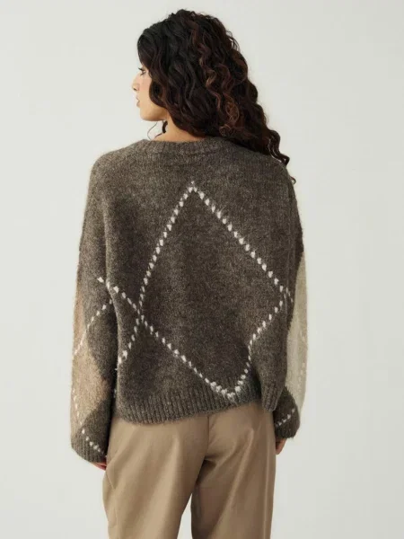 Noella Oversize pulóver Lai barna