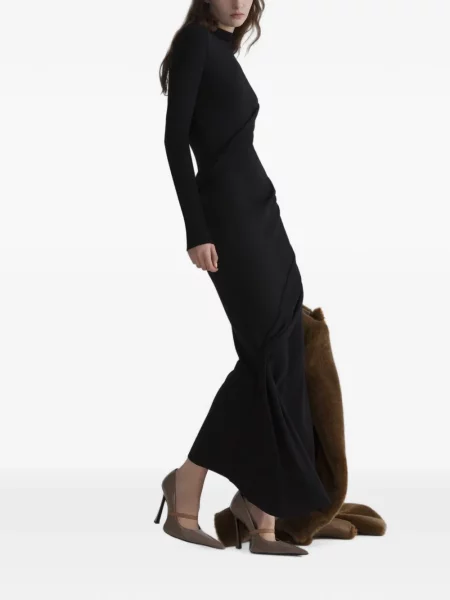 Rochie midi Mugler drapată negru