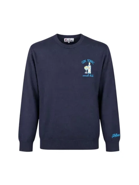 Sweter Mc2 Saint Barth wełniany niebieski