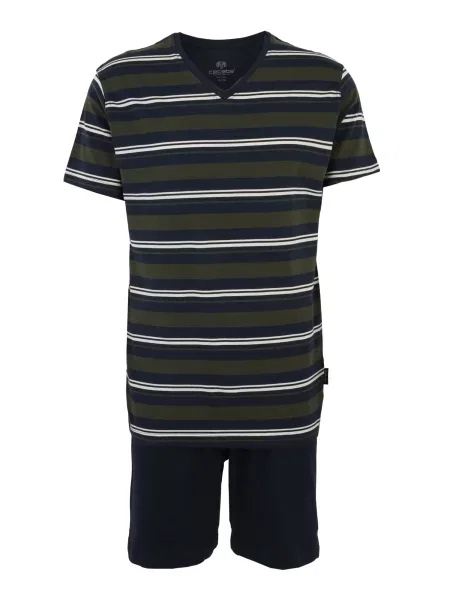 CECEBA Pijama scurtă bleumarin / verde alb