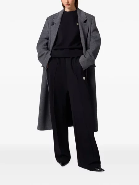 Pantaloni Msgm alergare cu autograf cu cordon negru