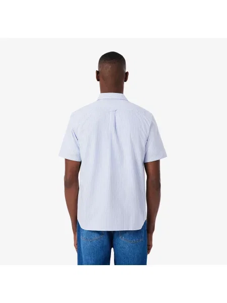 Lacoste Koszula Oxford O Regularnym Kroju Z Krótkim Rękawem niebieski