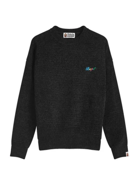 A Bathing Ape sweter BAPE chenille czarny