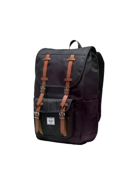 Herschel hátizsák Little America Mid Backpack nagy mintás fekete