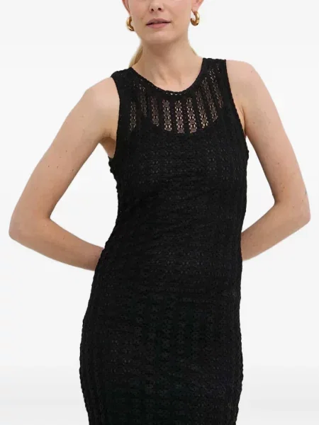 Sukienka midi Pinko ażurowa do kolan garniturowa czarna