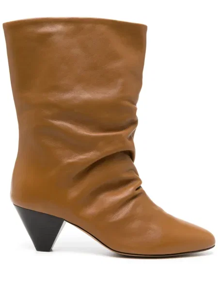 Botine Isabel Marant din piele maro