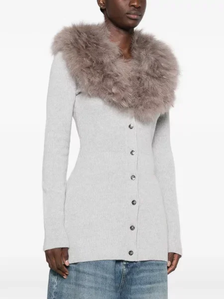 Gulerat fular Blumarine cu blană gri