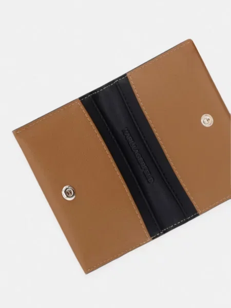 Karl Lagerfeld etui na karty skórzane K/SIGNATURE brązowy