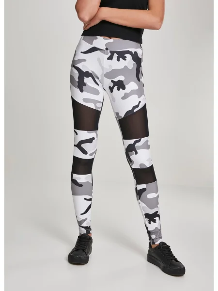 Legginsy Urban Classics z siateczką szare