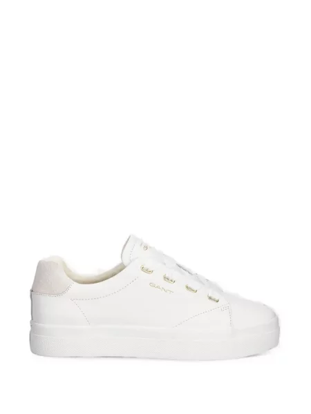 Sneakerși Gant din piele cu imagine alb