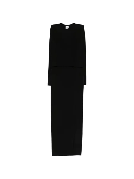 Rochie maxi Nanushka lungă de costum negru