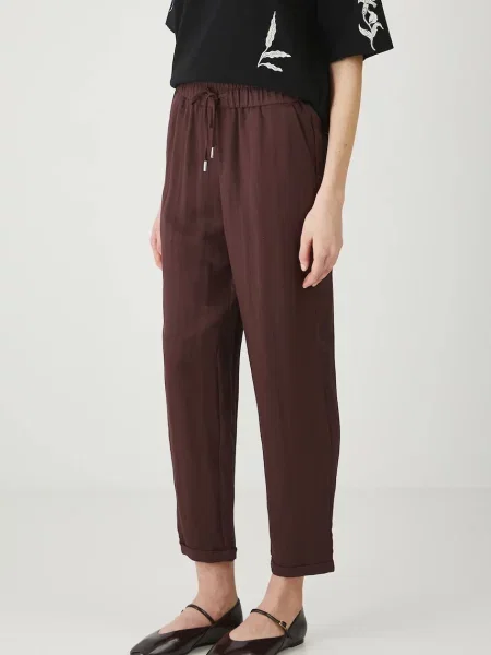 Medicine spodnie fason chinos medium waist brązowy