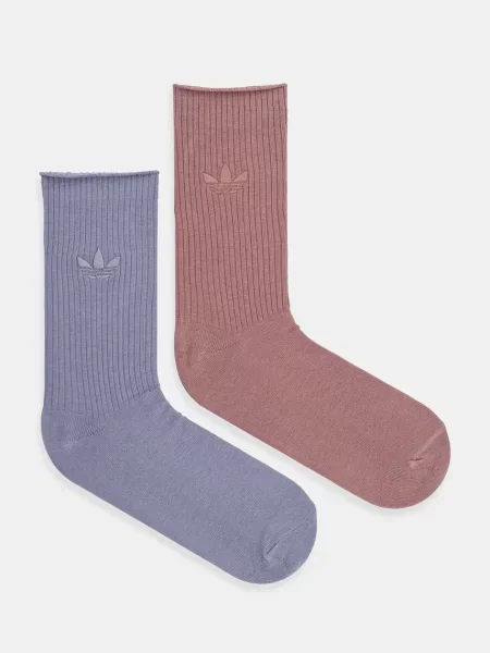 Чорапи adidas Originals Trefoil  2 чифта оранжево синьо