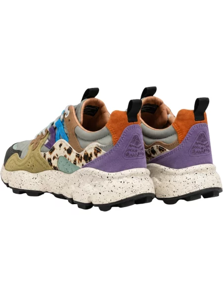 Pantofi Flower Mountain cu model floral gri