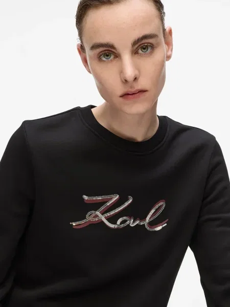 Mikina Karl Lagerfeld s aplikací černá