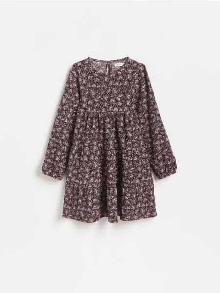 Reserved Rochie cu model maro-închis maro