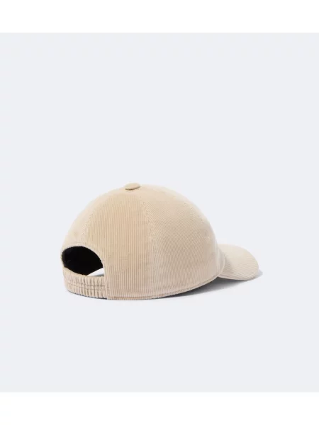 Șapcă Zegna de catifea cord bej