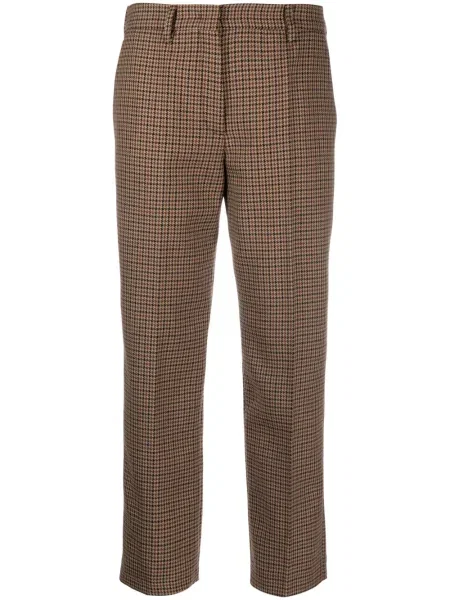 Pantaloni Prada de lână maro