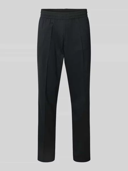 Spodnie sportowe o kroju relaxed fit z elastycznym pasem Jack & Jones granatowe
