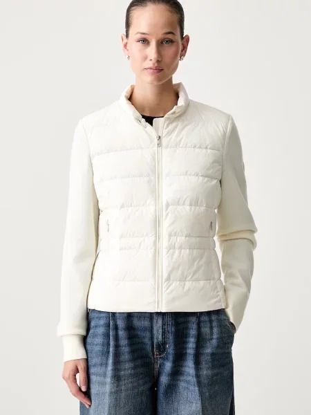 Tommy Hilfiger geacă cu puf pentru femei cu amestec de lână bej