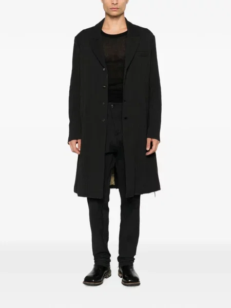 Palton Masnada cu model herringbone negru