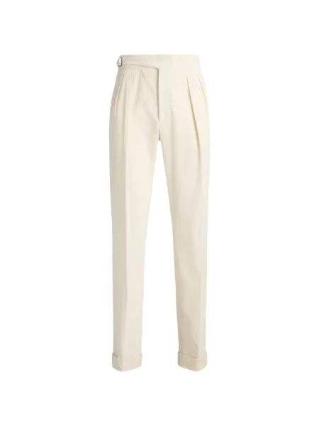 Pantaloni Ralph Lauren Purple Label de catifea cord violet