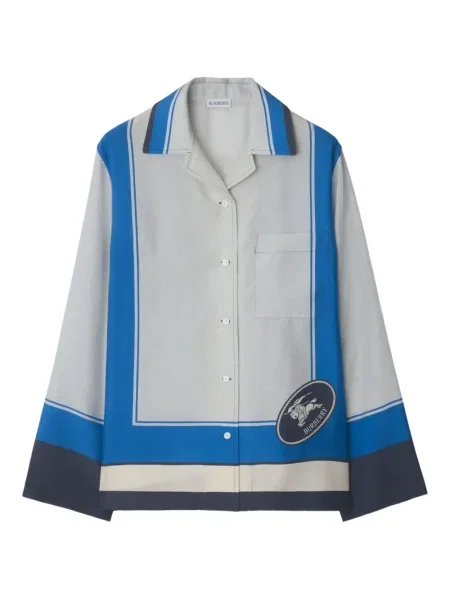 Cămașă Burberry de mătase gri