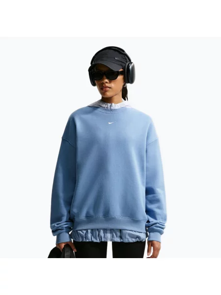 Bluză pentru femei Nike Studio Fleece Medium Weight work blue/sail albastru