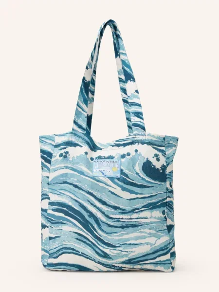 Vilebrequin Shopper tmavě modrá/ petrolejová bílá