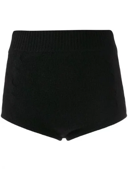 Pantaloni scurți Cashmere In Love din cașmir negru