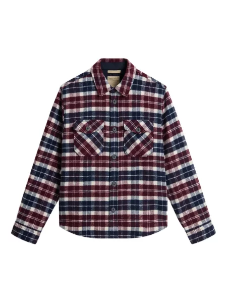 Geacă Woolrich în carouri albastru