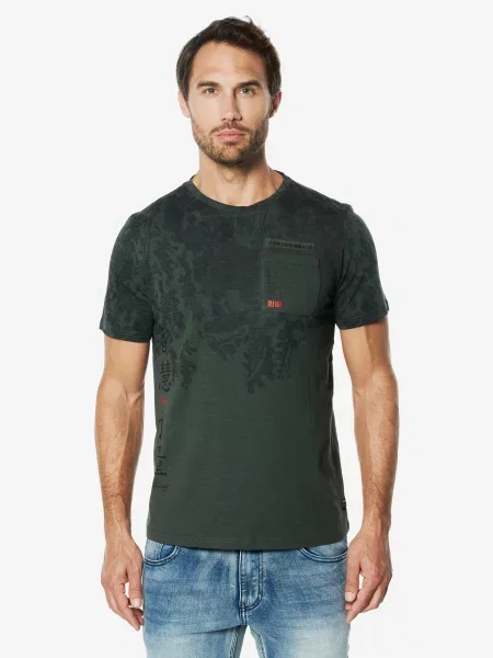 KOROSHI Tricou închis verde